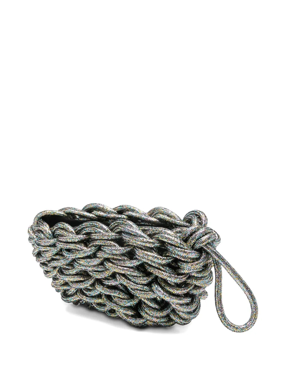 Alienina Lina multicolor lurex clutch bag, handmade statement evening bag for weddings and special events