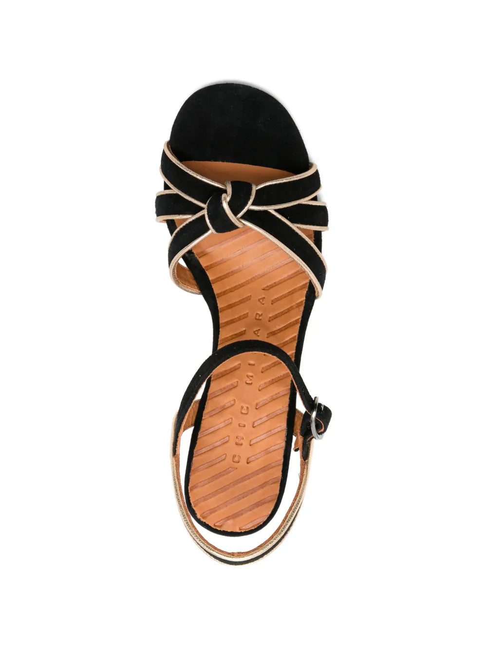 Chie Mihara Ballah black suede designer sandal