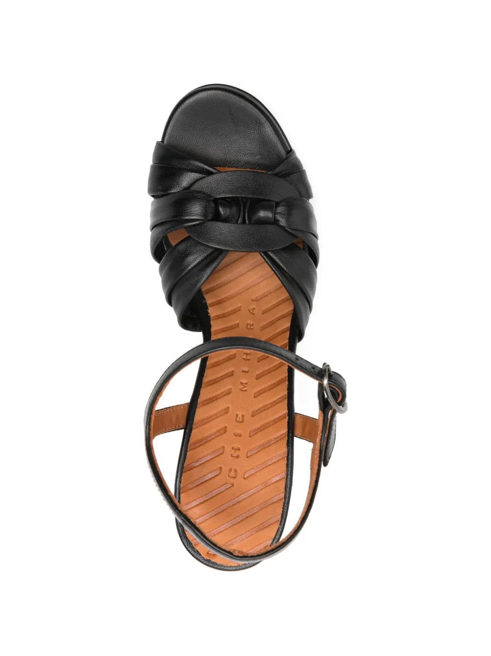 Chie Mihara Cabeit black designer leather sandal