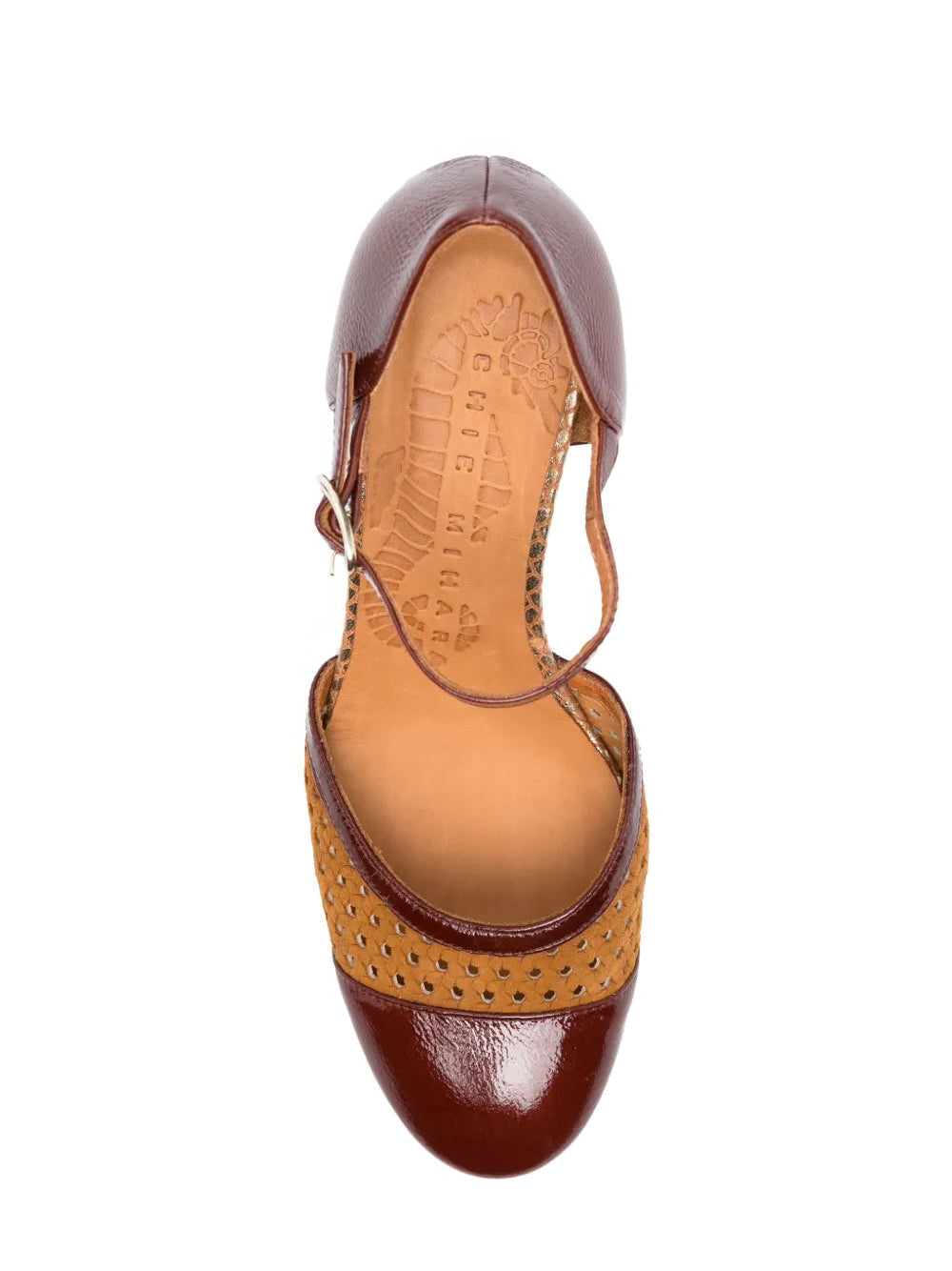 Chie Mihara Pelu designer comfort shoes, premium leather insole and perforated camel leather upper, slow fashion shoes sustainable craftsmanship footwear Spain


