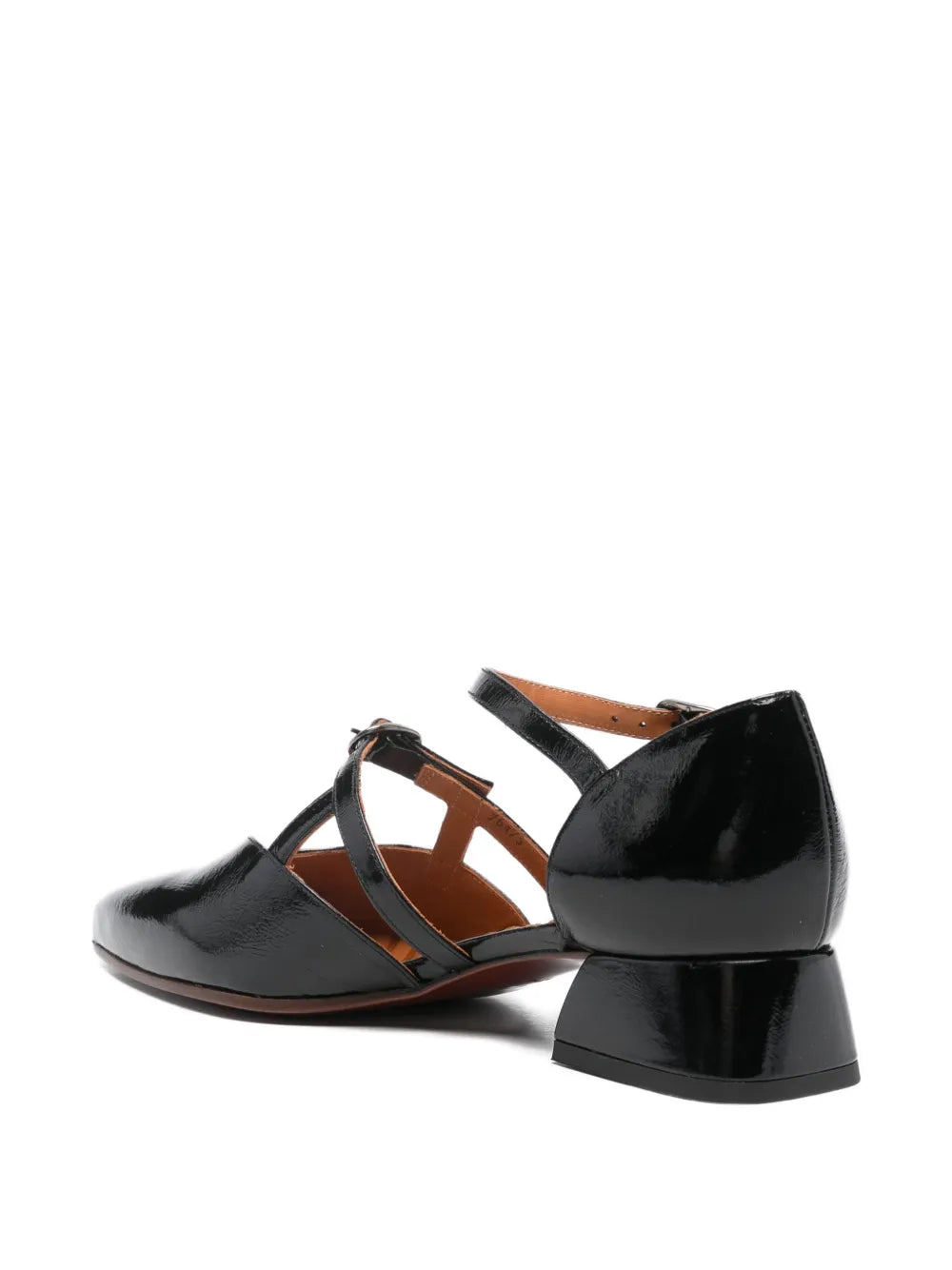 Chie Mihara Heida women's black patent leather low heel Mary Jane, double strap, luxury shoes Spain