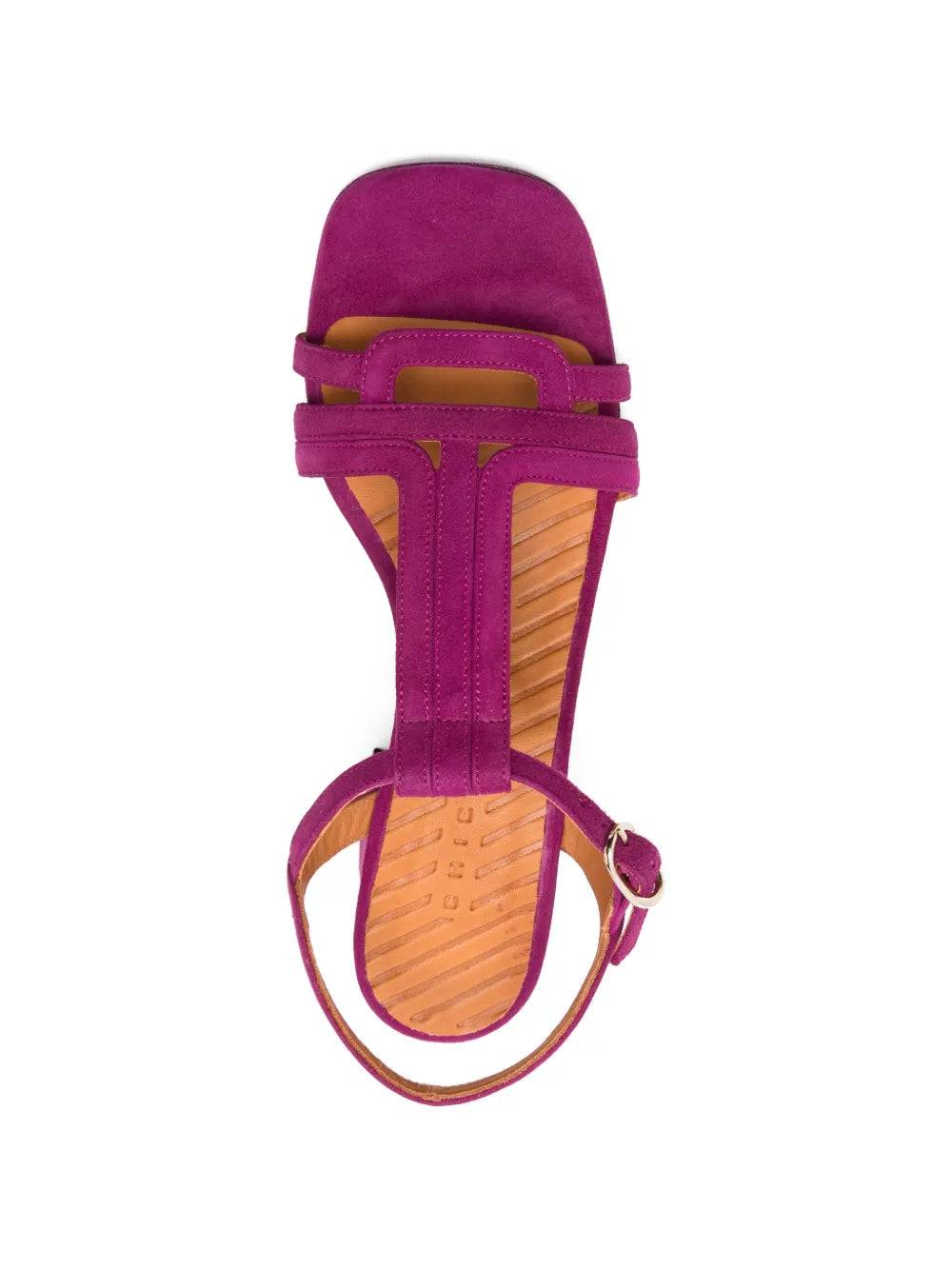 Chie Mihara LiluCe fuchsia suede designer sandal 4.5cm comfortable luxury heel