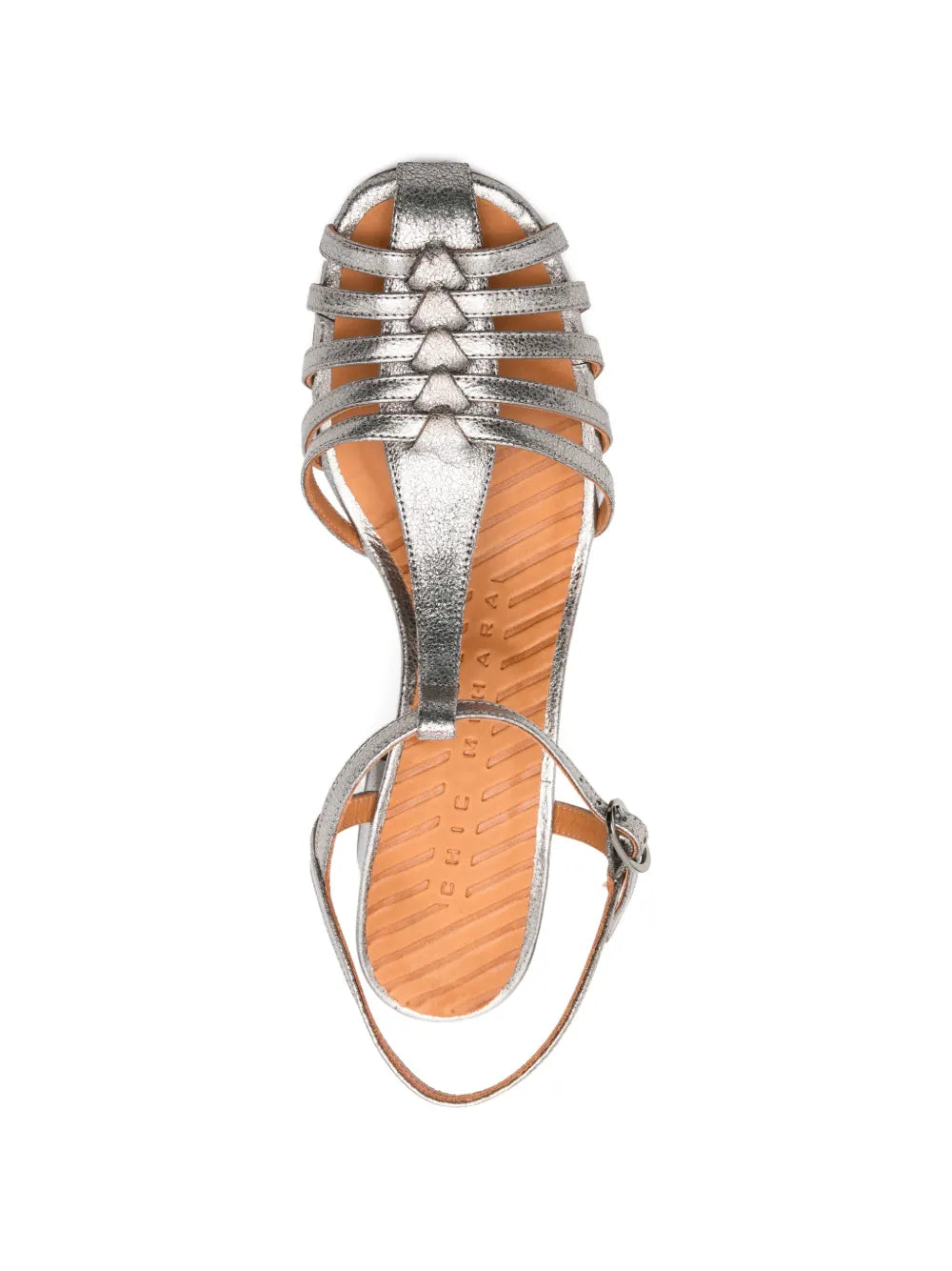 Chie Mihara Mustel plateada cangrejera elegante tacón medio cómodo