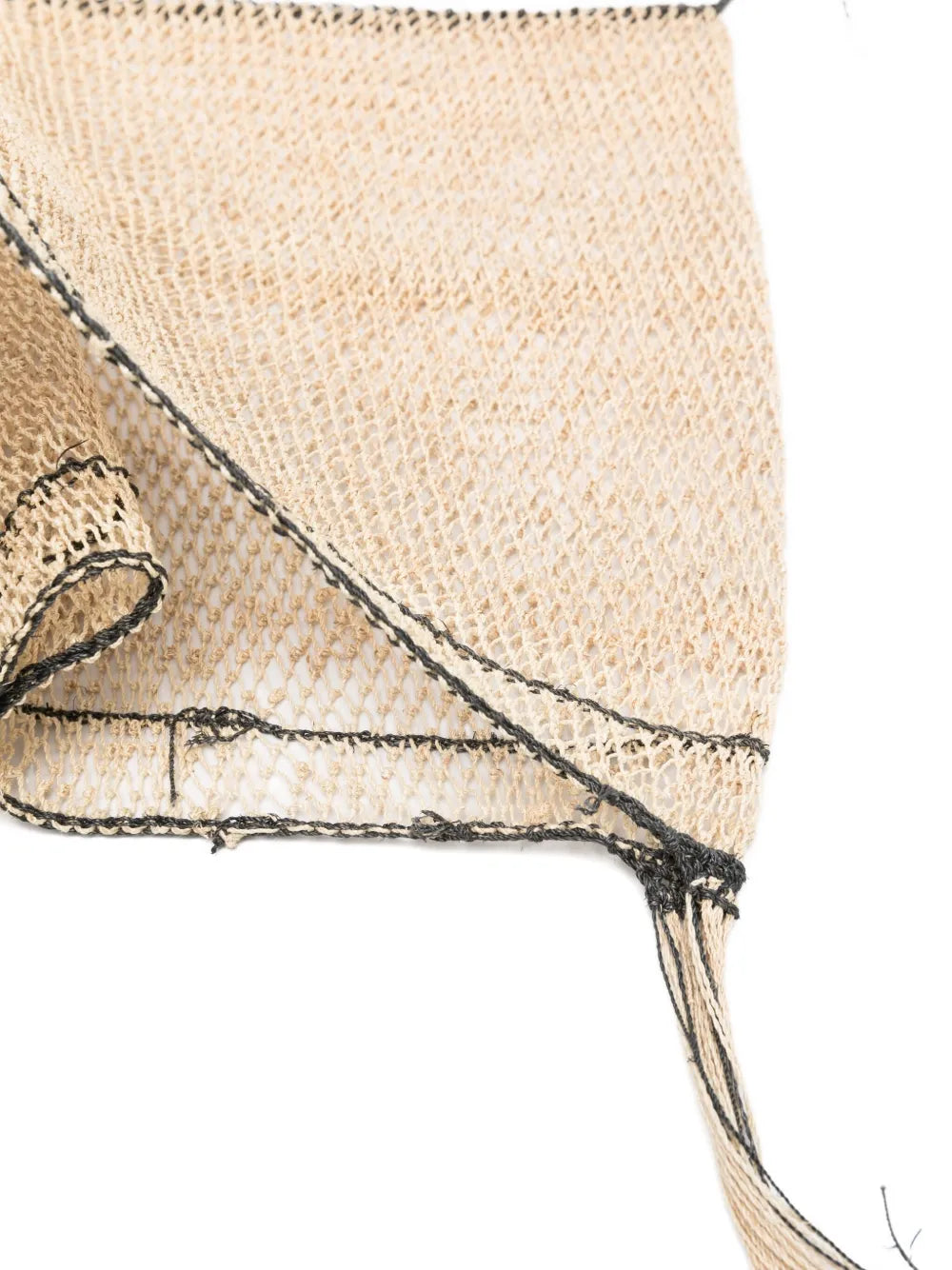 Ethical artisan accessory, natural Kudzu bag with black edge