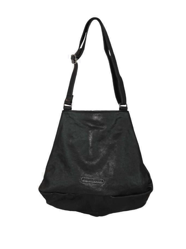 Mialuis Gabri Nero bag, sustainable vegetable-tanned leather, handmade in Italy with versatile adjustable strap.