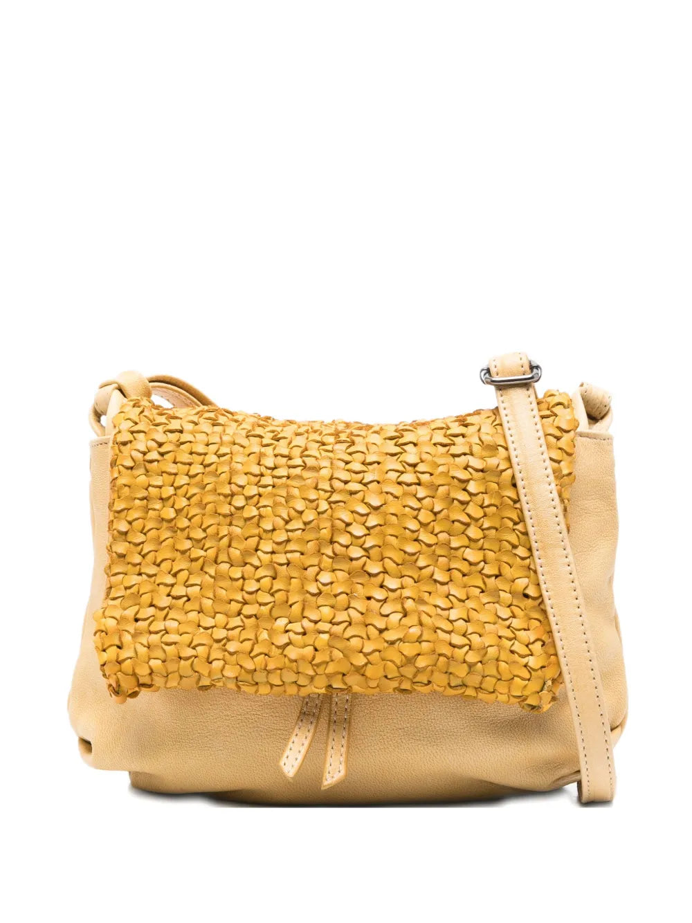 Handmade Italian yellow leather bag with interior pockets by Reptile’s House