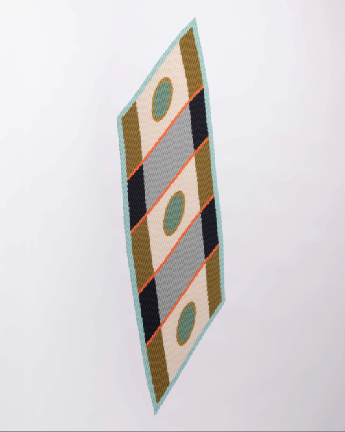 Multitudes pleated scarf Afrodite aqua olive recycled polyester silk-effect 