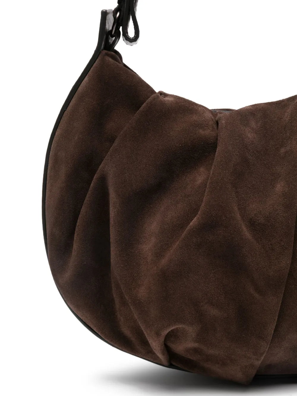 Reptile’s House H845 Nika sigarro brown suede shoulder bag with adjustable strap