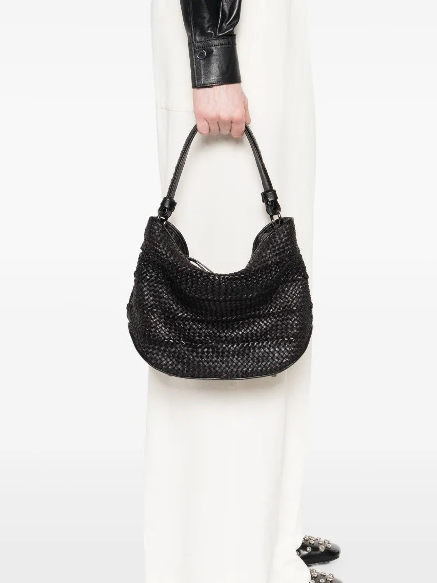 Reptile’s House SOUL black calfskin leather bag Hand Made in Italy