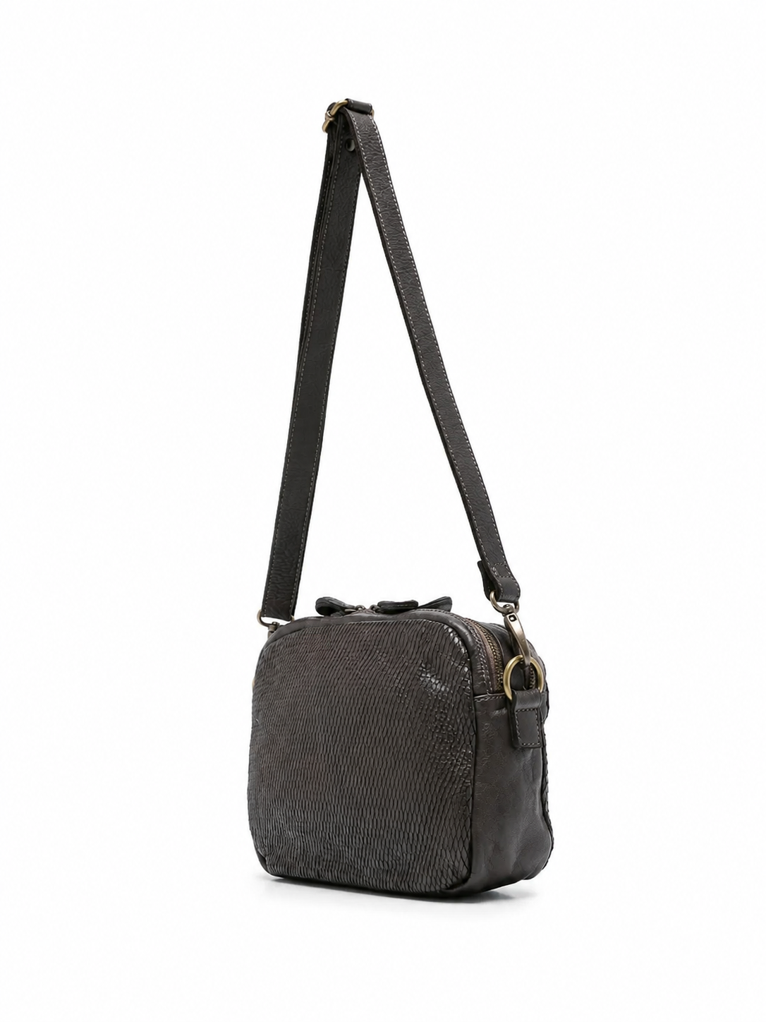 SOMMET Arlo Petalino vegetable-tanned leather crossbody bag in Testa di Moro — handmade in Italy