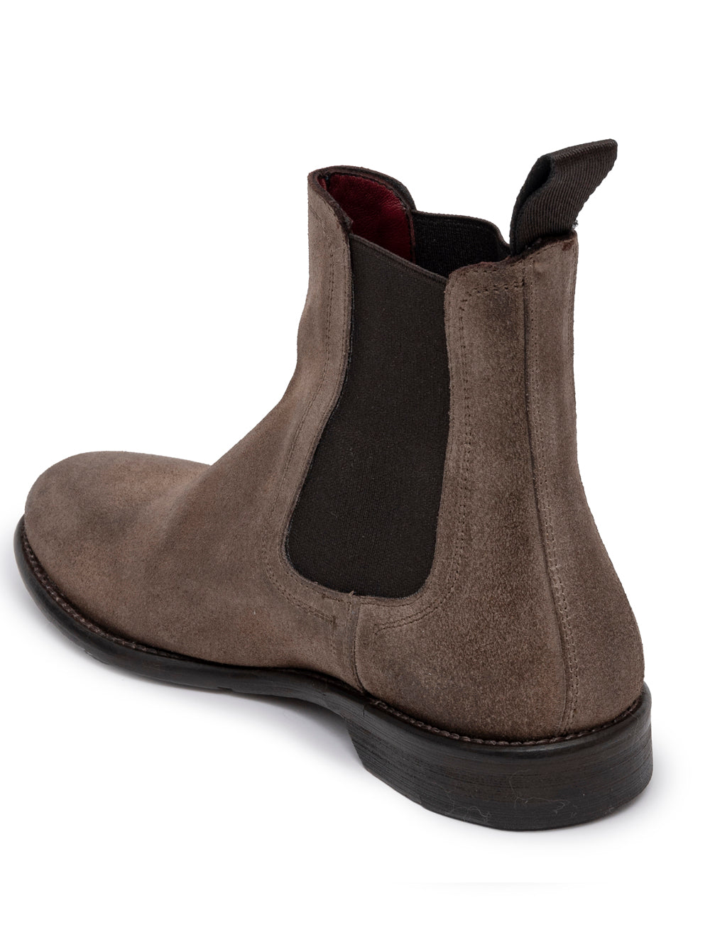 Women’s Chelsea boot by SOMMET in tortora oiled leather, handmade in Italy