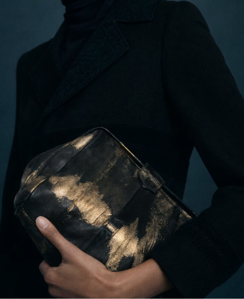 Premium clutch and mini handbags in Italian leather and natural fibers by Sommet