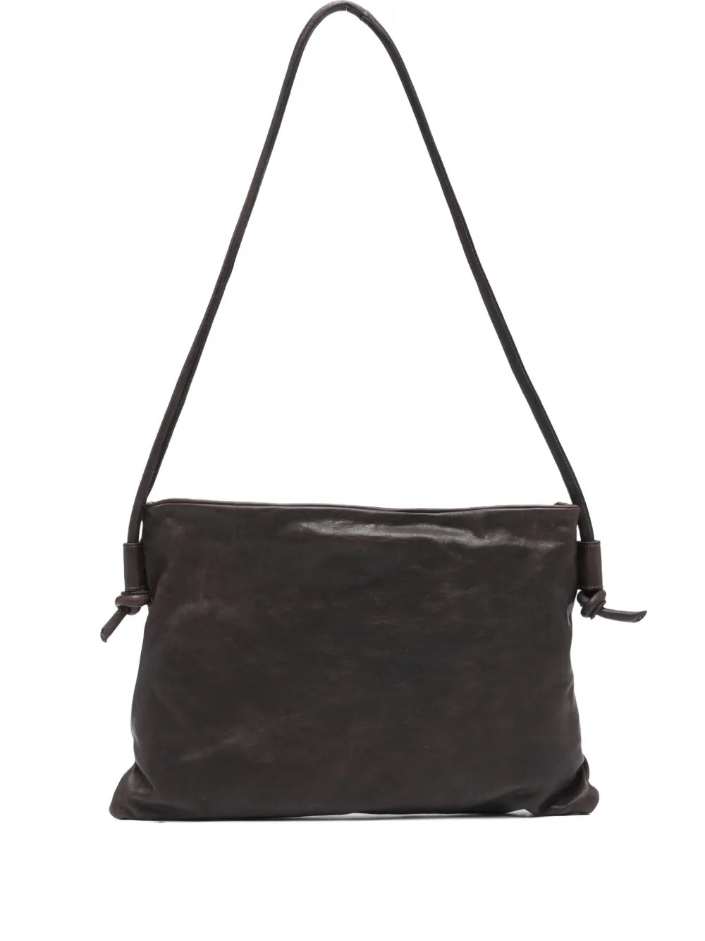 Sommet Frida leather bag in coffee brown with adjustable crossbody strap, medium casual handbag suitable for carrying smartphone and everyday essentials