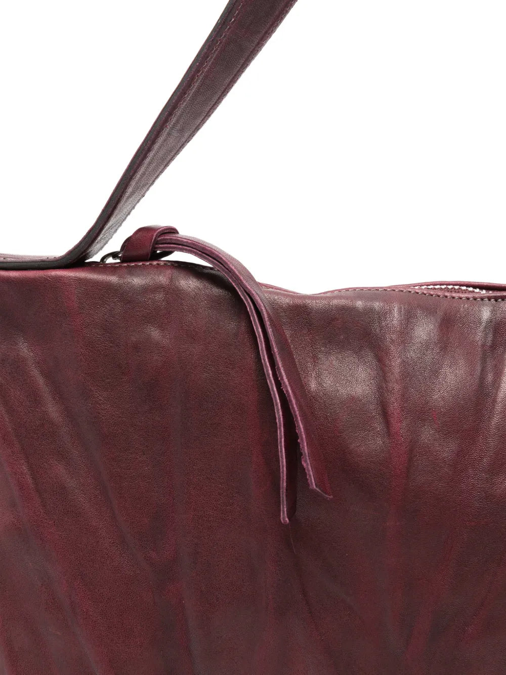 "Sommet Lexi Medium bag in barolo wrinkled leather, medium size 35x45. Laptop