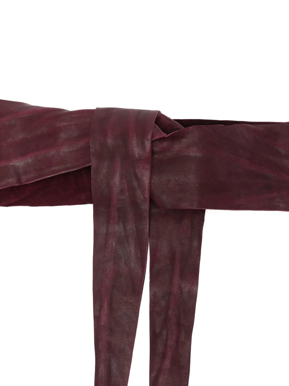 Sommet Lomme belt barolo wine leather vegetable tanned handmade waist accessory