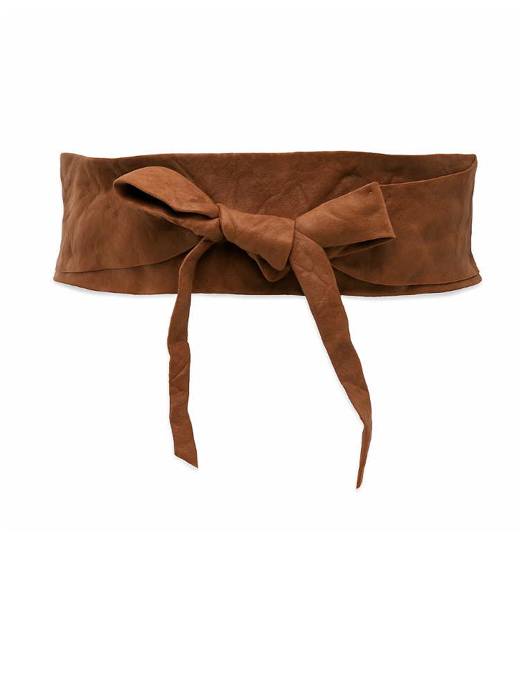 Sommet Lomme belt cacao brown vegetable tanned leather handcrafted waist accessory