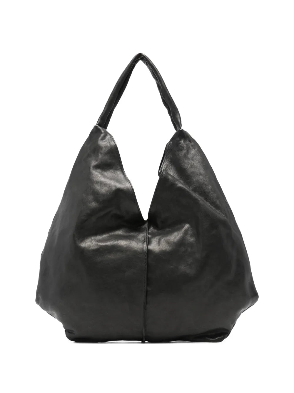 Sommet Mimi black leather large shopper bag handmade in Italy, ideal for work and everyday use