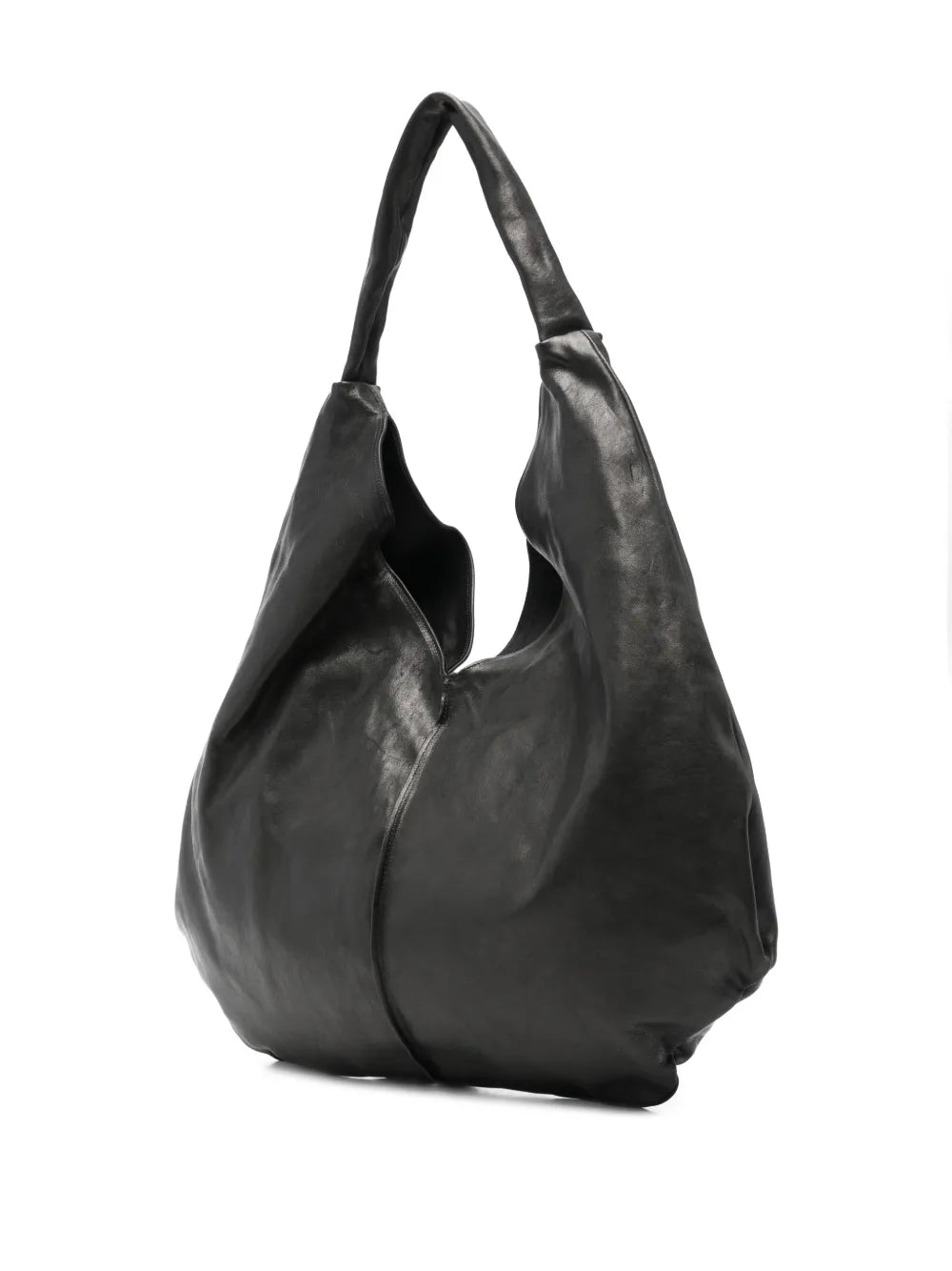 Sommet Mimi black leather large shopper bag handmade in Italy, ideal for work and everyday use