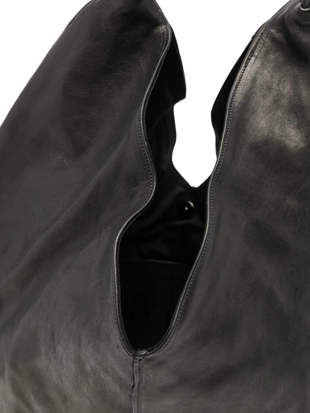 Sommet Mimi black leather large shopper bag handmade in Italy, ideal for work and everyday use