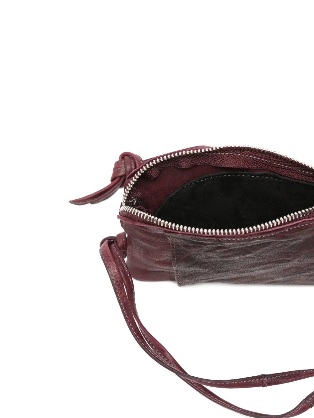 Sommet Neck barolo leather phone holder wallet for mobile, handmade in Italy