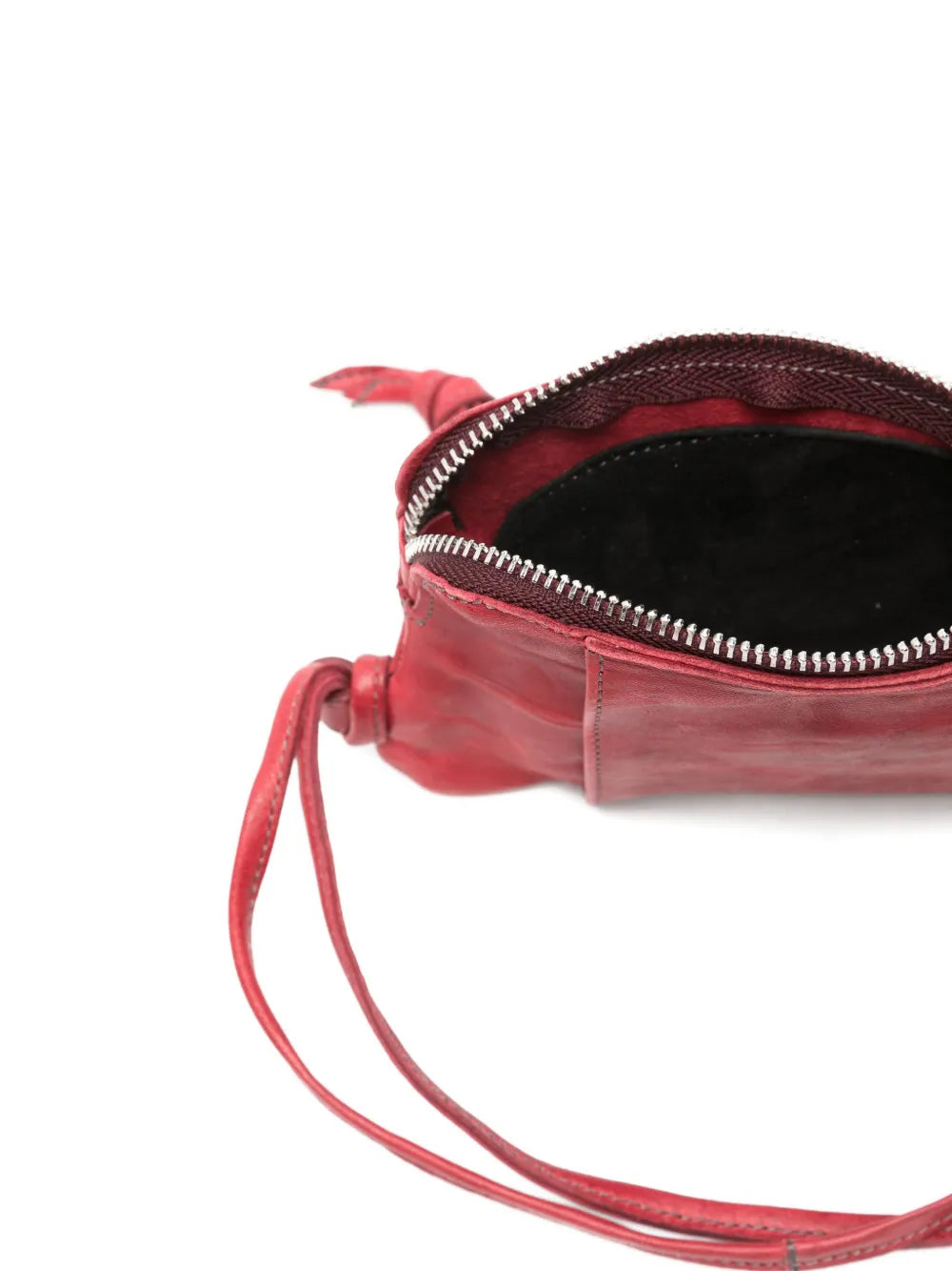 Sommet Neck buganville leather phone holder wallet with compartments, handmade in Italy