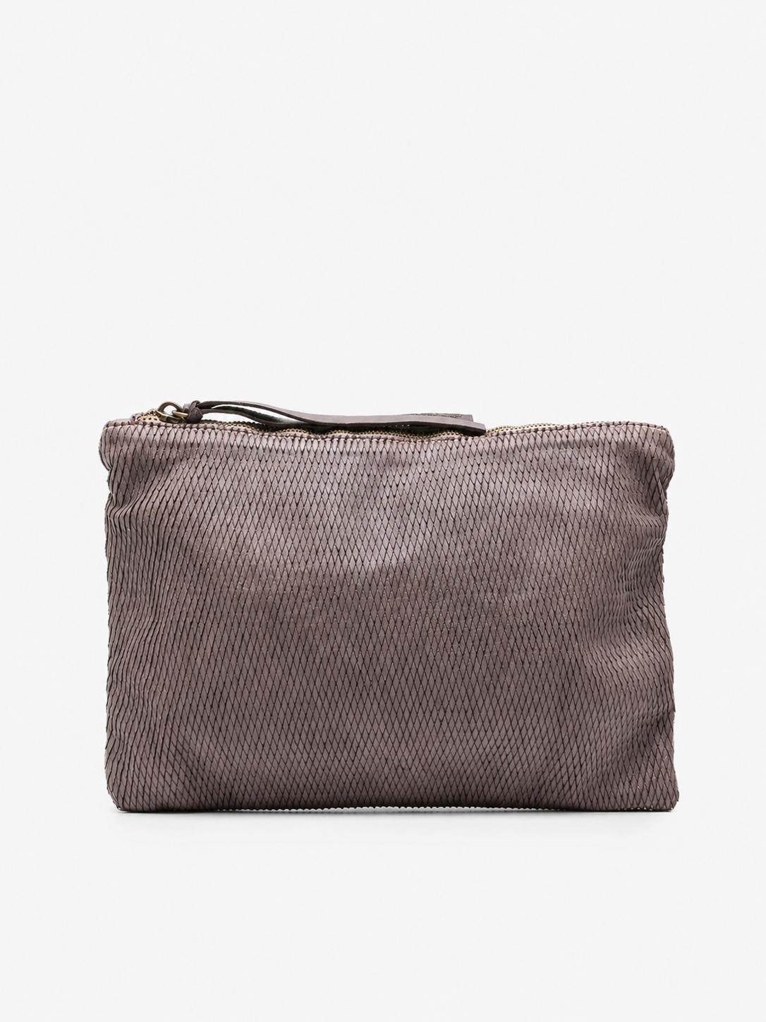 SOMMET NILO Petalino crossbody bag in taupe vegetable-tanned leather, petal texture, handmade in Italy
