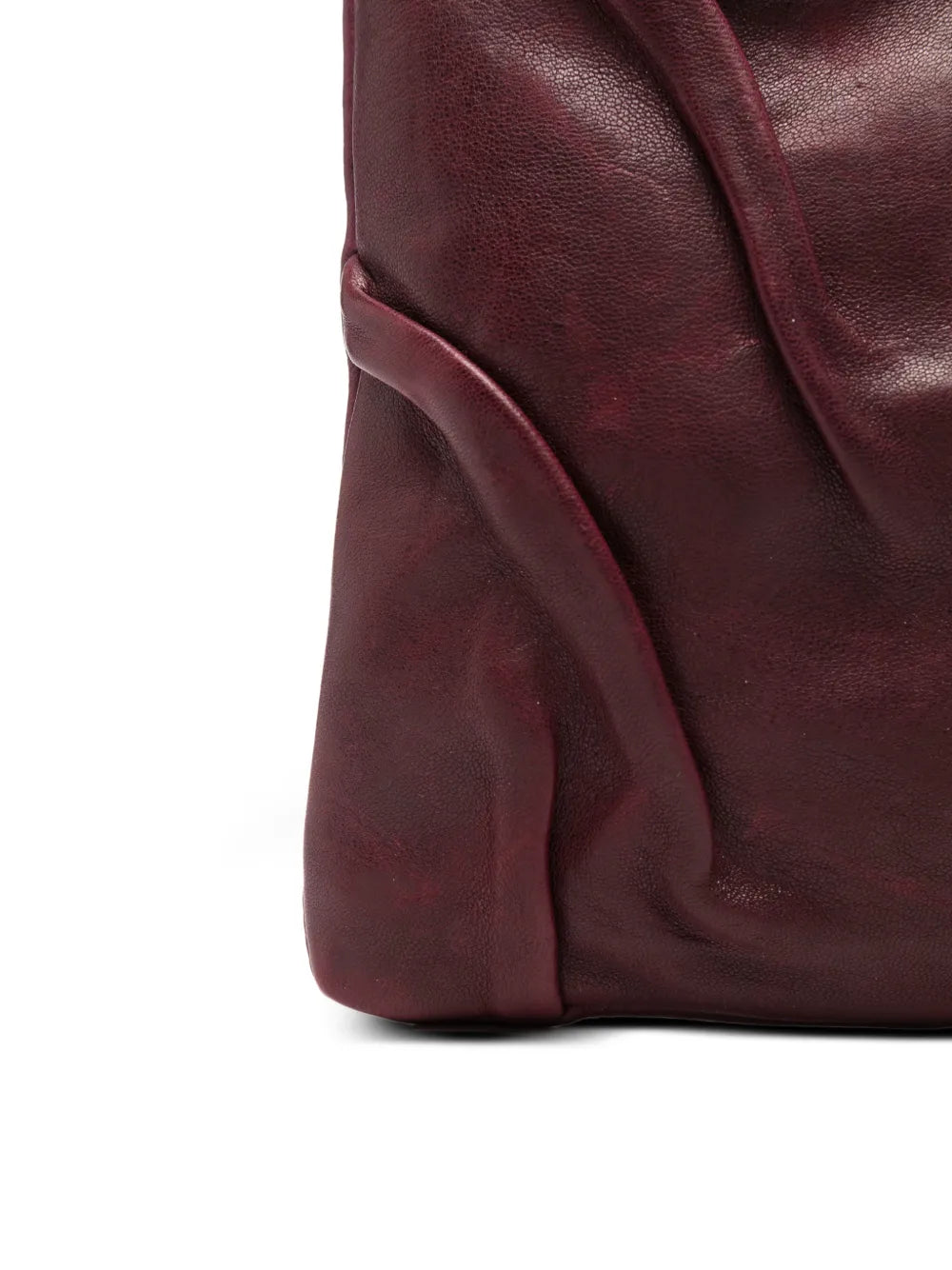Sommet Paloma Plum burgundy leather small crossbody bag for phone, adjustable strap, handmade in Italy