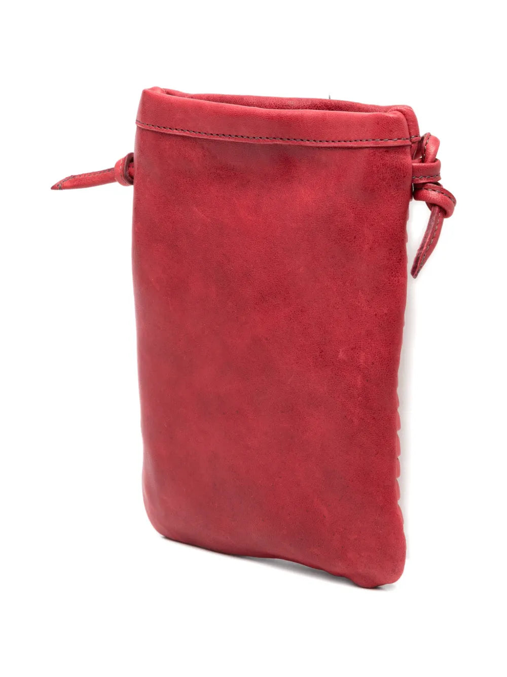 Sommet Paloma Rows bouganville leather crossbody bag in vegetable tanned calfskin with handcrafted pleated texture, made in Italy.