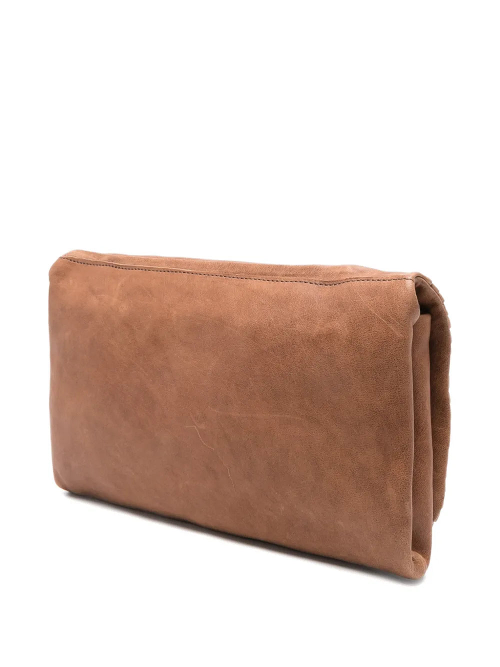 Sommet Soffieta Row beige pleated leather crossbody bag with adjustable strap, handmade in Italy.