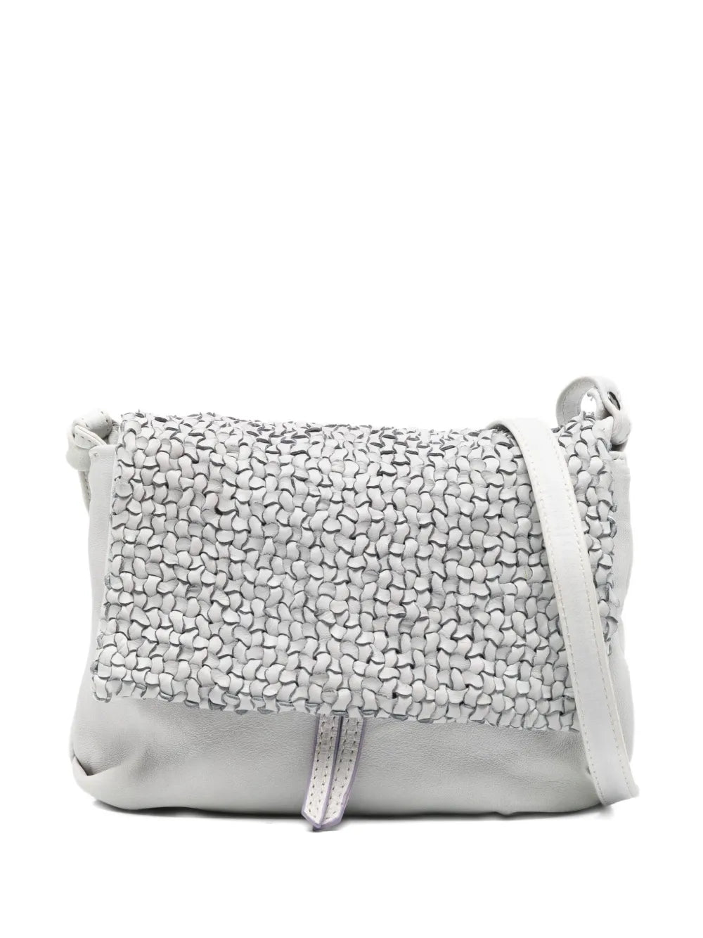 Handmade Italian lilac leather bag with interior pockets by Reptile’s House