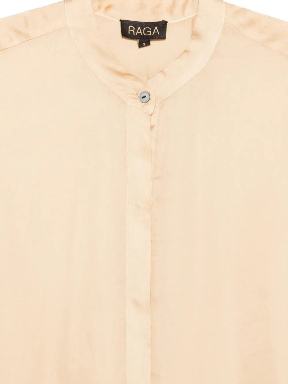 Yavi SS26 — fluid tie-dye shirt in ivory and blue, handcrafted cupro
