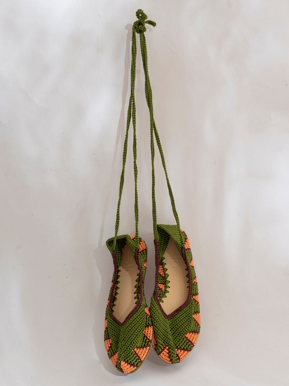 Bailarinas Crochet Golden_Green