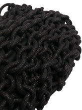 Cargar imagen en el visor de la galería, Bolso ANNE Black Cotton&amp;Lurex