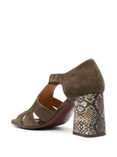 Load image into Gallery viewer, Green Heeled Sandal