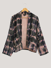 Load image into Gallery viewer, Kimono de Terciopelo Gris-Rosa