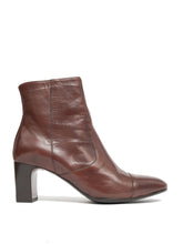 Load image into Gallery viewer, Brown Medium Heel Ankle Boot